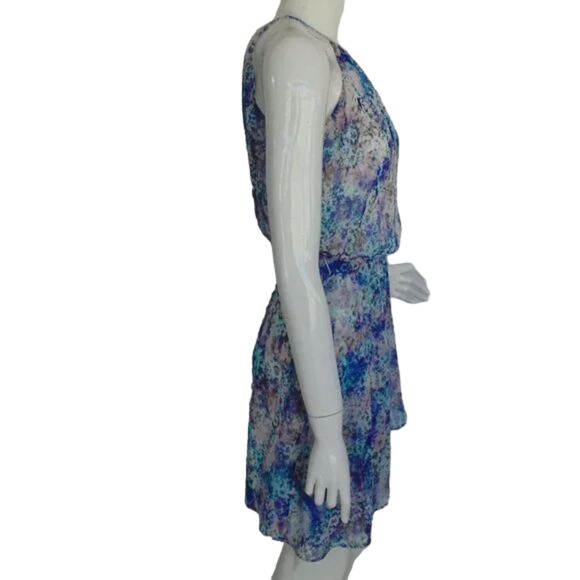 GUESS Dress, 4, Abstract Blue Floral, Spaghetti strap, Sash belt, Sleeveless - Picture 9 of 13